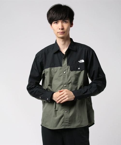 THE NORTH FACE（ザノースフェイス）の「THE NORTH FACE:L/S Nuptse Shirt（シャツ/ブラウス・メンズ・オレンジ/モスグリーン/ブルー/ブラック・LARGE/MEDIUM/SMALL/X-LARGE）」の17枚目の写真