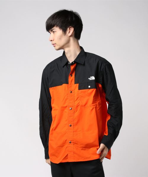 THE NORTH FACE（ザノースフェイス）の「THE NORTH FACE:L/S Nuptse Shirt（シャツ/ブラウス・メンズ・オレンジ/モスグリーン/ブルー/ブラック・LARGE/MEDIUM/SMALL/X-LARGE）」の7枚目の写真