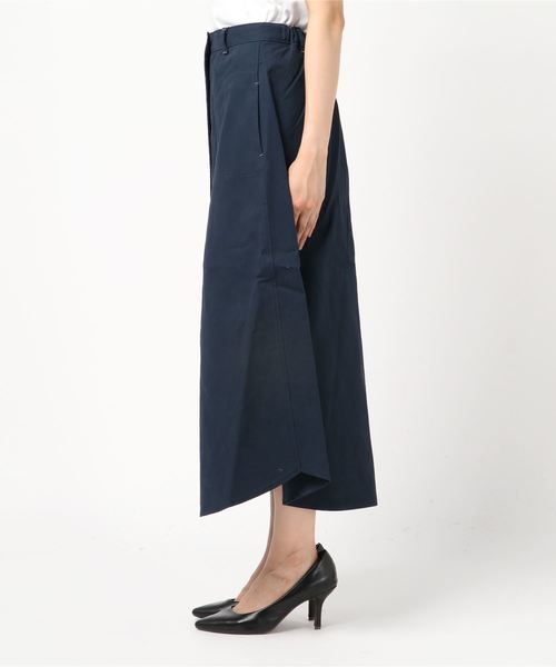 POU DOU DOU（プードゥドゥ）の「コットンツイルフロント釦スカート（スカート・レディース・ピンクベージュ/イエロー/ミント/ネイビー・3）」の6枚目の写真