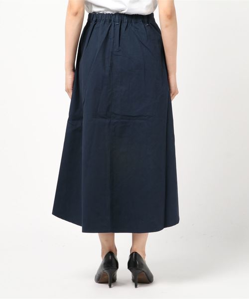 POU DOU DOU（プードゥドゥ）の「コットンツイルフロント釦スカート（スカート・レディース・ピンクベージュ/イエロー/ミント/ネイビー・3）」の5枚目の写真