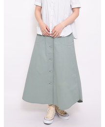 POU DOU DOU | コットンツイルフロント釦スカート(スカート)
