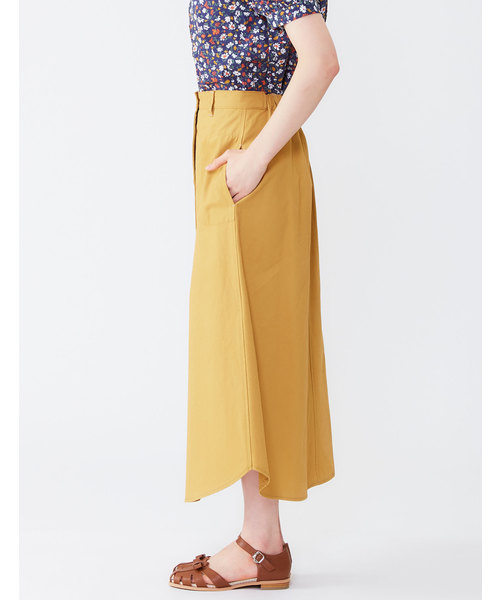 POU DOU DOU（プードゥドゥ）の「コットンツイルフロント釦スカート（スカート・レディース・ピンクベージュ/イエロー/ミント/ネイビー・3）」の17枚目の写真