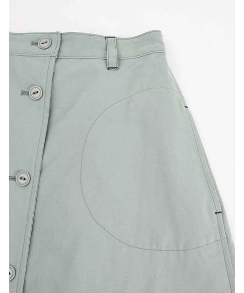 POU DOU DOU（プードゥドゥ）の「コットンツイルフロント釦スカート（スカート・レディース・ピンクベージュ/イエロー/ミント/ネイビー・3）」の22枚目の写真