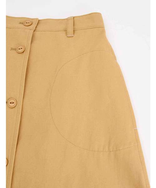 POU DOU DOU（プードゥドゥ）の「コットンツイルフロント釦スカート（スカート・レディース・ピンクベージュ/イエロー/ミント/ネイビー・3）」の18枚目の写真