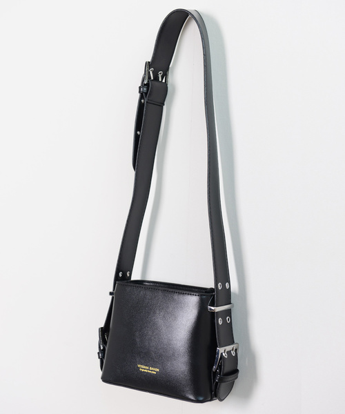 shopnikoniko（ショップニコニコ）の「太ベルトスクエアショルダーバッグ（ショルダーバッグ・レディース・ホワイト/ブラック/ブラウン/イエロー/グリーン・フリー）」の11枚目の写真