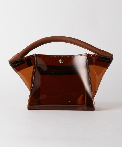 BEAUTY&YOUTH UNITED ARROWS（ビューティーアンドユースユナイテッドアローズ）の「BY PVC カーブハンドルショルダーバッグ -2WAY- о（ショルダーバッグ・レディース・ベージュ/ブラウン・FREE）」の3枚目の写真