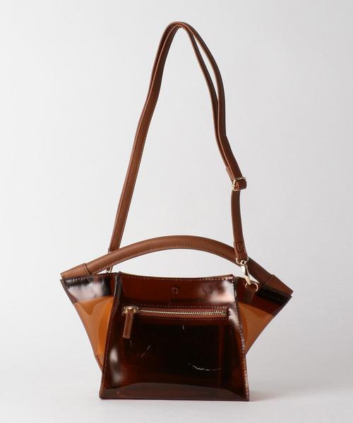 BEAUTY&YOUTH UNITED ARROWS（ビューティーアンドユースユナイテッドアローズ）の「BY PVC カーブハンドルショルダーバッグ -2WAY- о（ショルダーバッグ・レディース・ベージュ/ブラウン・FREE）」の6枚目の写真