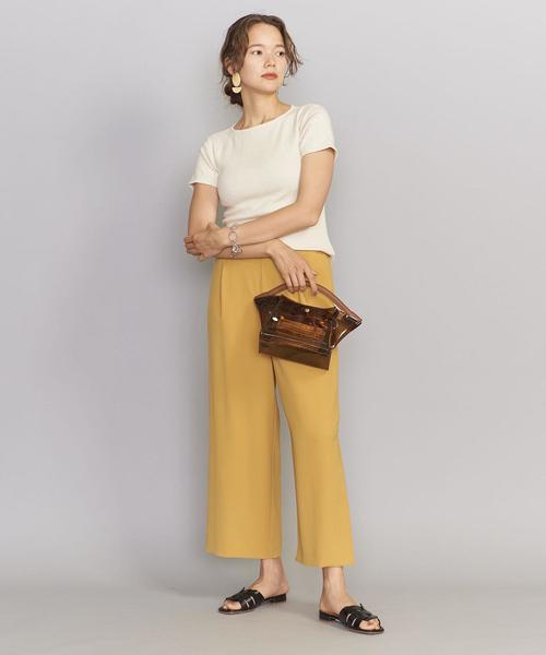 BEAUTY&YOUTH UNITED ARROWS（ビューティーアンドユースユナイテッドアローズ）の「BY PVC カーブハンドルショルダーバッグ -2WAY- о（ショルダーバッグ・レディース・ベージュ/ブラウン・FREE）」の9枚目の写真