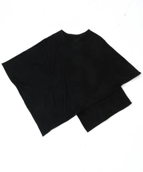 antiqua（アンティカ）の「スソデザインＴ（Tシャツ/カットソー・レディース・ブラック/オフホワイト・FREE）」の8枚目の写真
