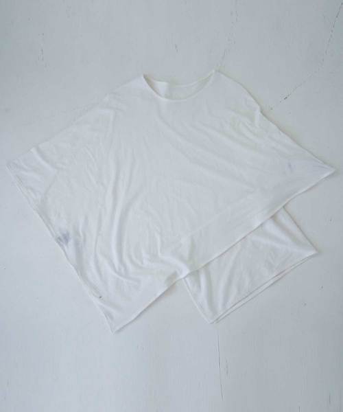 antiqua（アンティカ）の「スソデザインＴ（Tシャツ/カットソー・レディース・ブラック/オフホワイト・FREE）」の9枚目の写真