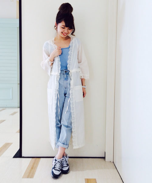 Kastane（カスタネ）の「【Kastane】2WAYレースガウン（シャツ/ブラウス・レディース・ネイビー/ラベンダー/アイボリー・FREE）」の17枚目の写真