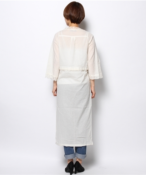 Kastane（カスタネ）の「【Kastane】2WAYレースガウン（シャツ/ブラウス・レディース・ネイビー/ラベンダー/アイボリー・FREE）」の7枚目の写真