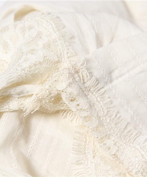 Kastane（カスタネ）の「【Kastane】2WAYレースガウン（シャツ/ブラウス・レディース・ネイビー/ラベンダー/アイボリー・FREE）」の8枚目の写真