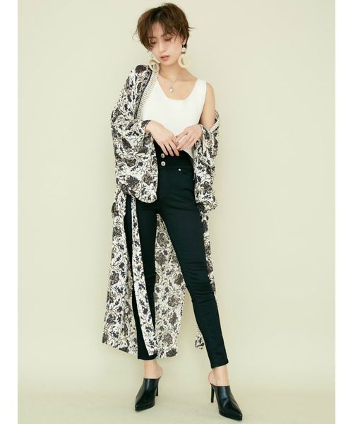 GYDA（ジェイダ）の「ハイウエストボタンスキニーデニムパンツ（デニムパンツ・レディース・ブラック/ライトブルー/インディゴブルー・X-SMALL/SMALL/MEDIUM）」の13枚目の写真