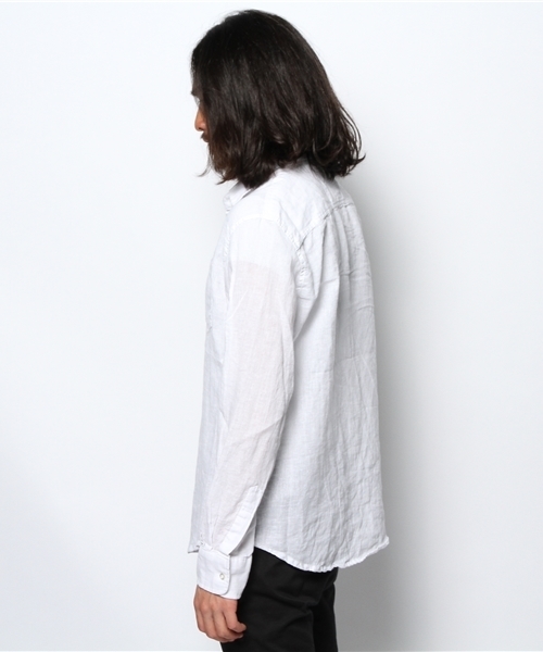 goa（ゴア）の「リネン混ウォッシュドシャツ（シャツ/ブラウス・メンズ・オフホワイト/キナリ/グレー系その他・FREE）」の5枚目の写真