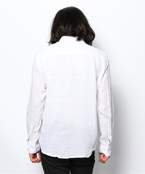 goa（ゴア）の「リネン混ウォッシュドシャツ（シャツ/ブラウス・メンズ・オフホワイト/キナリ/グレー系その他・FREE）」の6枚目の写真