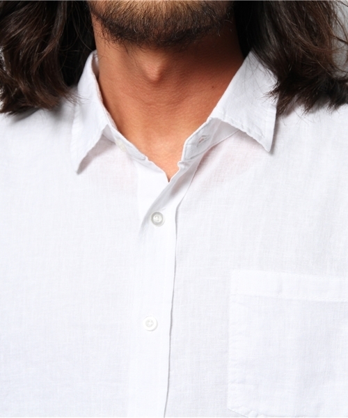 goa（ゴア）の「リネン混ウォッシュドシャツ（シャツ/ブラウス・メンズ・オフホワイト/キナリ/グレー系その他・FREE）」の7枚目の写真