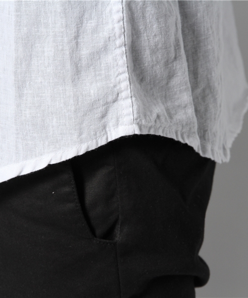 goa（ゴア）の「リネン混ウォッシュドシャツ（シャツ/ブラウス・メンズ・オフホワイト/キナリ/グレー系その他・FREE）」の10枚目の写真