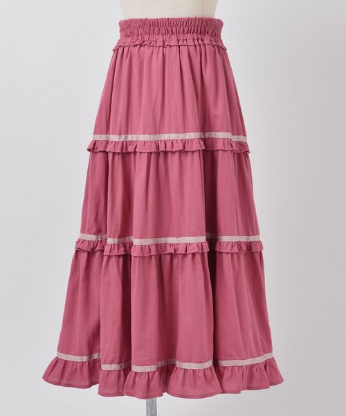 one after another NICE CLAUP（ワンアフターアナザーナイスクラップ）の「【titiy by NICE CLAUP】2wayロングワンピース（ワンピース・レディース・ブラウン/オフホワイト/ピンク・FREE）」の9枚目の写真