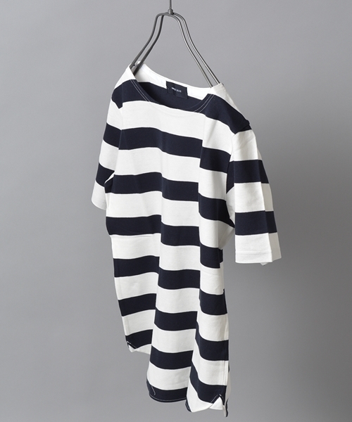 SHIPS JET BLUE（シップスジェットブルー）の「JB: ラッセル ボートボーダーカットソー（Tシャツ/カットソー・メンズ・ネイビー/グリーン/レッド/ブラック・SMALL/MEDIUM/LARGE）」の4枚目の写真