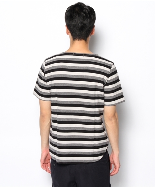 SHIPS JET BLUE（シップスジェットブルー）の「JB: ラッセル ボートボーダーカットソー（Tシャツ/カットソー・メンズ・ネイビー/グリーン/レッド/ブラック・SMALL/MEDIUM/LARGE）」の8枚目の写真