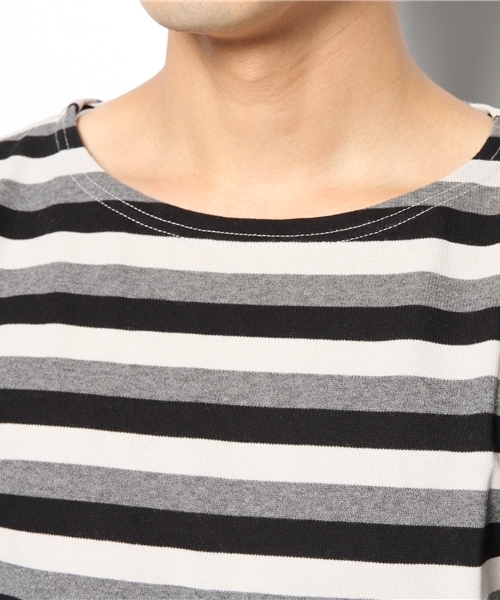 SHIPS JET BLUE（シップスジェットブルー）の「JB: ラッセル ボートボーダーカットソー（Tシャツ/カットソー・メンズ・ネイビー/グリーン/レッド/ブラック・SMALL/MEDIUM/LARGE）」の9枚目の写真