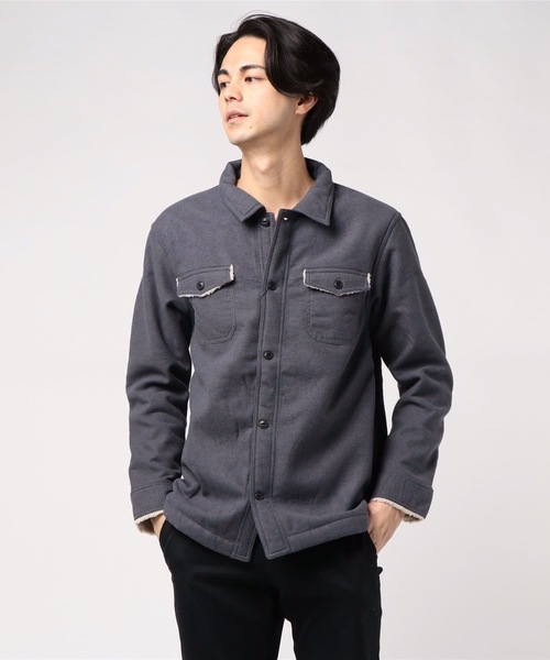 OUTDOOR PRODUCTS（アウトドアプロダクツ）の「【OUTDOOR PRODUCTS】裏ボアネルチェックシャツ　ワークテイスト　シャツアウター（シャツ/ブラウス・メンズ・チャコールグレー/レッド/ブルー/グリーン・SMALL/MEDIUM/X-LARGE/LARGE）」の2枚目の写真