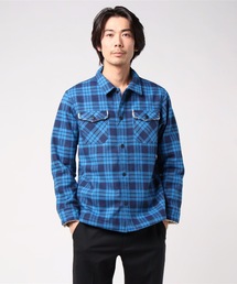 【OUTDOOR PRODUCTS】裏ボアネルチェックシャツ　ワークテイスト　シャツアウター