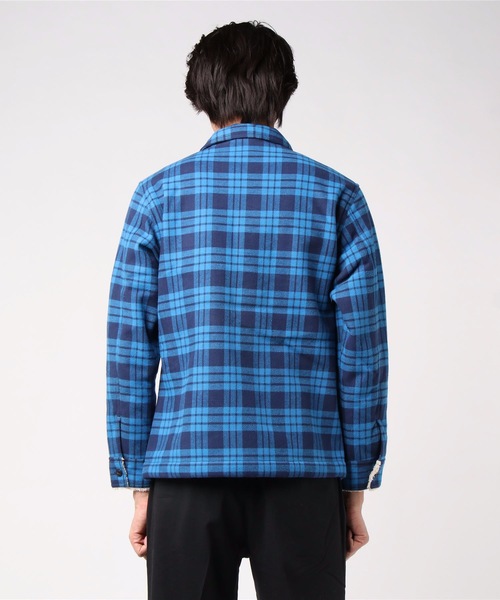 OUTDOOR PRODUCTS（アウトドアプロダクツ）の「【OUTDOOR PRODUCTS】裏ボアネルチェックシャツ　ワークテイスト　シャツアウター（シャツ/ブラウス・メンズ・チャコールグレー/レッド/ブルー/グリーン・SMALL/MEDIUM/X-LARGE/LARGE）」の6枚目の写真