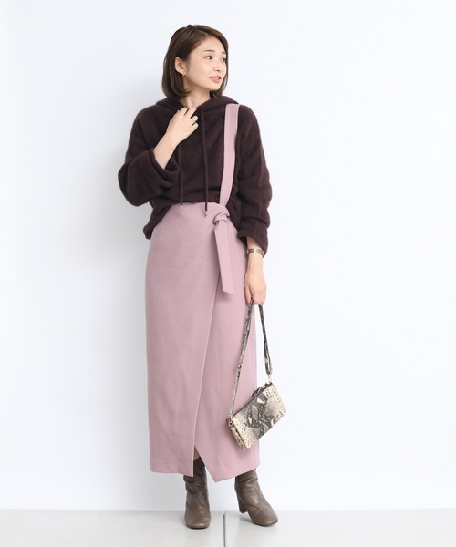 DouDou（ドゥドゥ）の「フォックスパーカー（ニット/セーター・レディース・ブラウン/オフホワイト/ミント・FREE）」の16枚目の写真