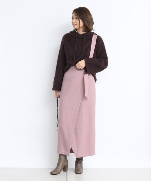 DouDou（ドゥドゥ）の「フォックスパーカー（ニット/セーター・レディース・ブラウン/オフホワイト/ミント・FREE）」の13枚目の写真