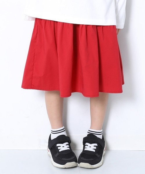 devirock（デビロック）の「ティアードひざ丈スカート（スカート・キッズ・ブラック/パープル系その他/レッド系その他/オレンジ系その他/ダークベージュ・110cm/100cm/120cm/130cm/140cm/150cm/160cm）」の4枚目の写真