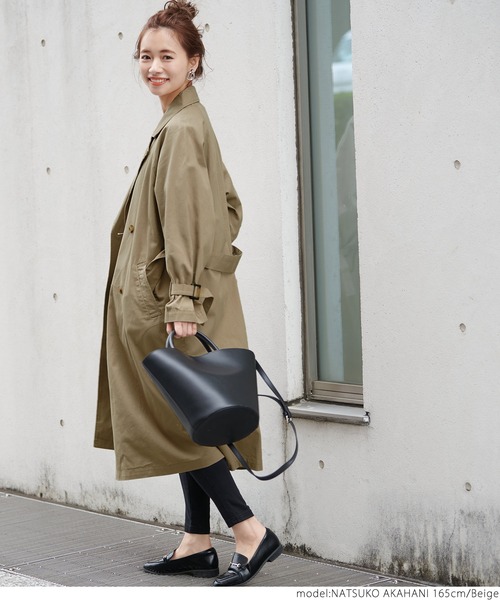 coca(coca)(コカ)の「キャンディスリーブコットントレンチコート(トレンチコート・レディース・ベージュ/ライトベージュ・ONE SIZE)」の15枚目の写真