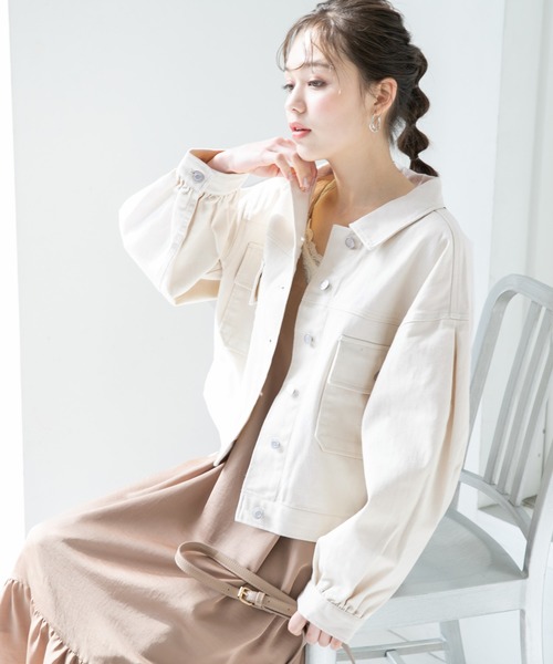 Heather（ヘザー）の「カラーアソートブルゾン　872145（ブルゾン・レディース・ホワイト系その他/ベージュ/ブルー系その他/パープル系その他/ネイビー/ベージュ系その他・FREE）」の2枚目の写真