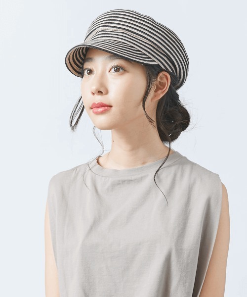 milsa（ミルサ）の「【milsa】M Washable Bd Marine Cas（ハンチング/ベレー帽・レディース・ブラック/ベージュ/ネイビー/その他/ブラック系/ライトブラウン・M(57.5)）」の6枚目の写真