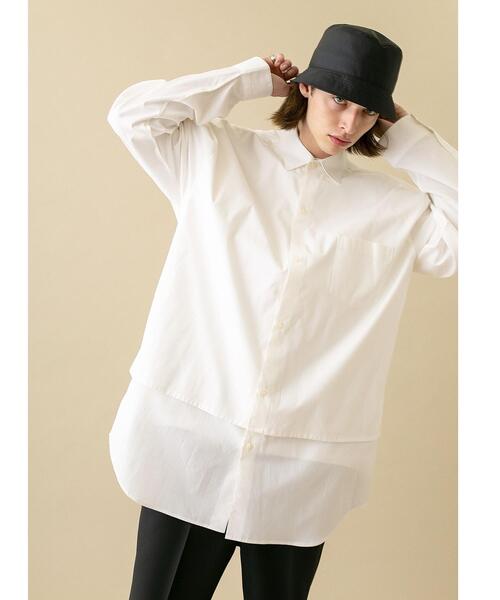 MONKEY TIME（モンキータイム）の「＜monkey time＞ LENGTH LAYARD OVER SIZED REG/シャツ（シャツ/ブラウス・メンズ・ホワイト/ライトブルー・LARGE/SMALL/MEDIUM）」の12枚目の写真