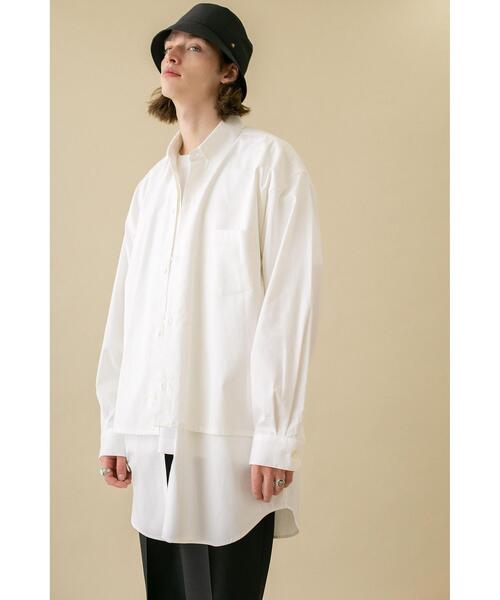 MONKEY TIME（モンキータイム）の「＜monkey time＞ LENGTH LAYARD OVER SIZED REG/シャツ（シャツ/ブラウス・メンズ・ホワイト/ライトブルー・LARGE/SMALL/MEDIUM）」の14枚目の写真