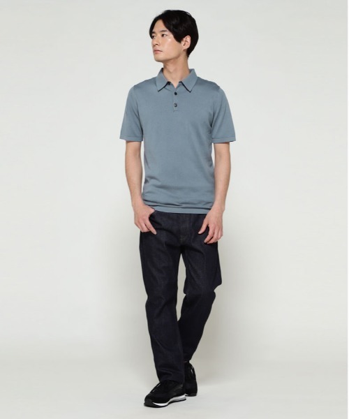 SUNSPEL(サンスペル)の「SUNSPEL / MEN’S SEA ISLAND COTTON(ポロシャツ・メンズ・ブルー/ワインレッド・MEDIUM/LARGE)」の5枚目の写真