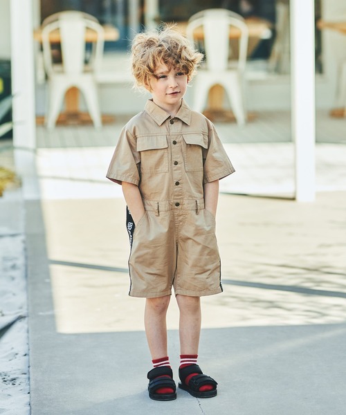 BRANSHES(ブランシェス)の「ツイルジャンプスーツ(つなぎ/オールインワン・キッズ・ベージュ・150cm/90cm/110cm/100cm/120cm/130cm/140cm)」の2枚目の写真