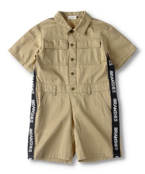 BRANSHES(ブランシェス)の「ツイルジャンプスーツ(つなぎ/オールインワン・キッズ・ベージュ・150cm/90cm/110cm/100cm/120cm/130cm/140cm)」の7枚目の写真