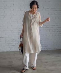 GeeRA | 【WEB限定】シアーロングシャツワンピース(シャツワンピース)