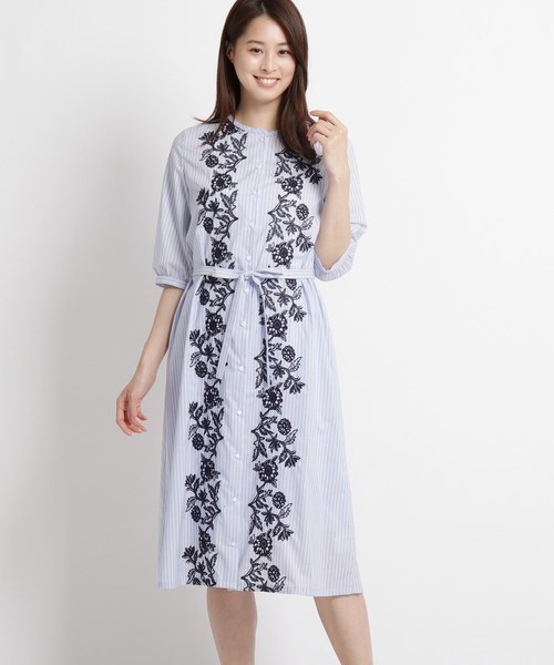 セール ボタニカルエンブロイダリー シャツワンピース ワンピース Sunauna スーナウーナ のファッション通販 Zozotown