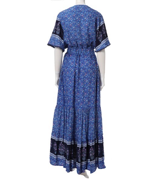 fifth（フィフス）の「エスニックマキシデザインワンピース（ワンピース・レディース・レッド/ブルー・MEDIUM）」の5枚目の写真