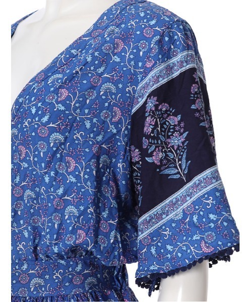 fifth（フィフス）の「エスニックマキシデザインワンピース（ワンピース・レディース・レッド/ブルー・MEDIUM）」の4枚目の写真