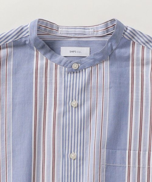 SHIPS any(シップス エニィ)の「SHIPS any: バンドカラー ソリッド ストライプ ロングスリーブ シャツ(シャツ/ブラウス・メンズ・ネイビー/ホワイト/ライトブルー/ブルー・MEDIUM/X-SMALL/SMALL/X-LARGE/LARGE)」の16枚目の写真
