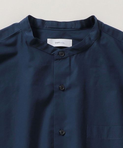 SHIPS any(シップス エニィ)の「SHIPS any: バンドカラー ソリッド ストライプ ロングスリーブ シャツ(シャツ/ブラウス・メンズ・ネイビー/ホワイト/ライトブルー/ブルー・MEDIUM/X-SMALL/SMALL/X-LARGE/LARGE)」の17枚目の写真