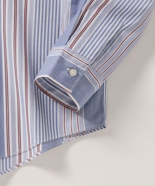 SHIPS any(シップス エニィ)の「SHIPS any: バンドカラー ソリッド ストライプ ロングスリーブ シャツ(シャツ/ブラウス・メンズ・ネイビー/ホワイト/ライトブルー/ブルー・MEDIUM/X-SMALL/SMALL/X-LARGE/LARGE)」の18枚目の写真