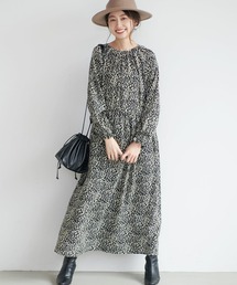 coca（coca） | モノトーンプリントワンピース(ワンピース)