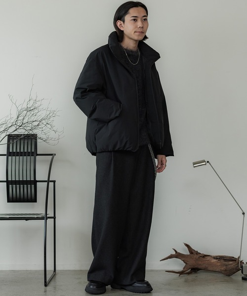 WYM LIDNM（ウィム バイ リドム）の「MINIMAL HEAT FIBER PADDED JACKET（ダウンジャケット/コート・メンズ・ブラック/ベージュ/ブルー/ライトグリーン/ホワイト系/グレー系/チャコールグレー/ダークブラウン/ライトグレー/ブルーグレー/アッシュブラウン/グレー系2/ダークブラウン系・M/L/S/XL）」の15枚目の写真