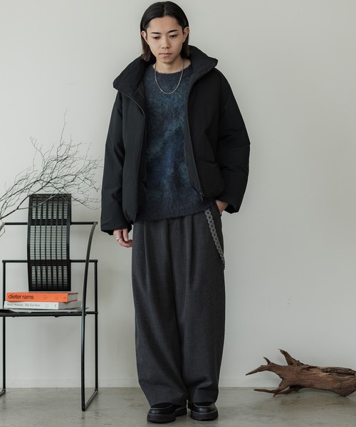 WYM LIDNM（ウィム バイ リドム）の「MINIMAL HEAT FIBER PADDED JACKET（ダウンジャケット/コート・メンズ・ブラック/ベージュ/ブルー/ライトグリーン/ホワイト系/グレー系/チャコールグレー/ダークブラウン/ライトグレー/ブルーグレー/アッシュブラウン/グレー系2/ダークブラウン系・M/L/S/XL）」の17枚目の写真